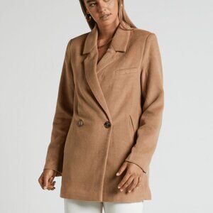 Showpo Kora Oversized Button Up Coat Camel Longline Blazer US 14